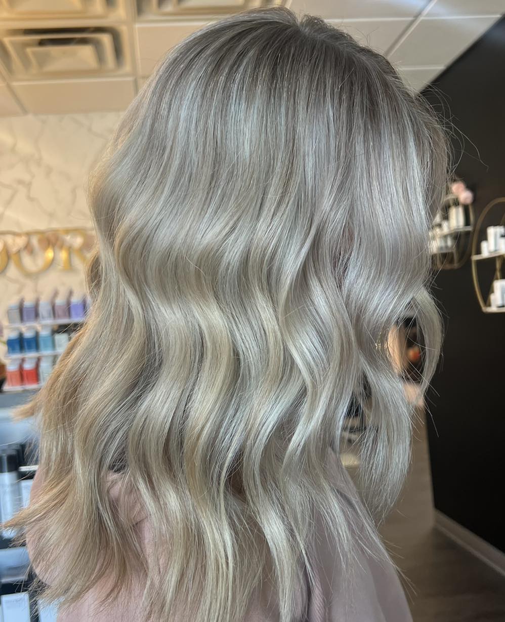 Platinum blonde highlights